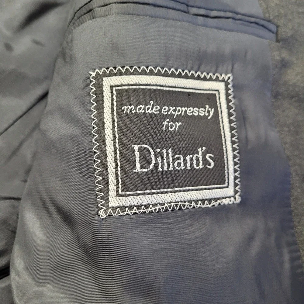 MANI Suit Men's 46R/W41‎ Gray Wool Union Made in USA New Line Dillard's $695